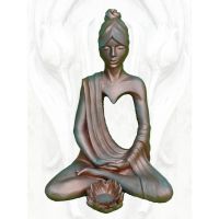Yoga Spirit "Anahata-Herzchakra", Kupfereffekt - Original von Vidroflor