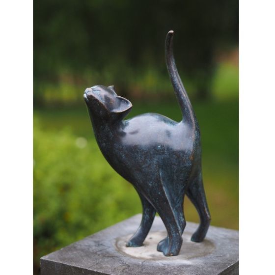 Bronzefigur Katze abstrakt