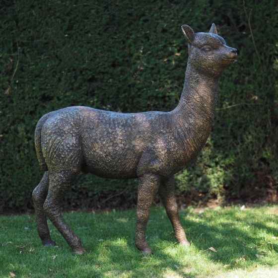 Bronzefigur Alpaka