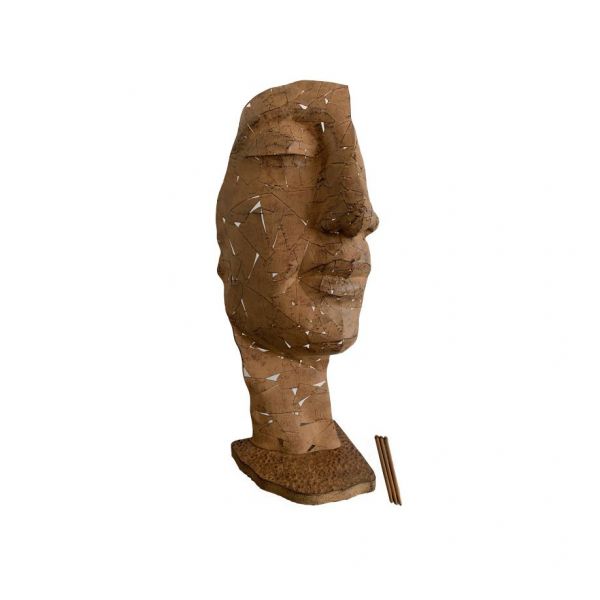 Gartenfigur Gesicht Metall, halb, Rost - Original von Vidroflor