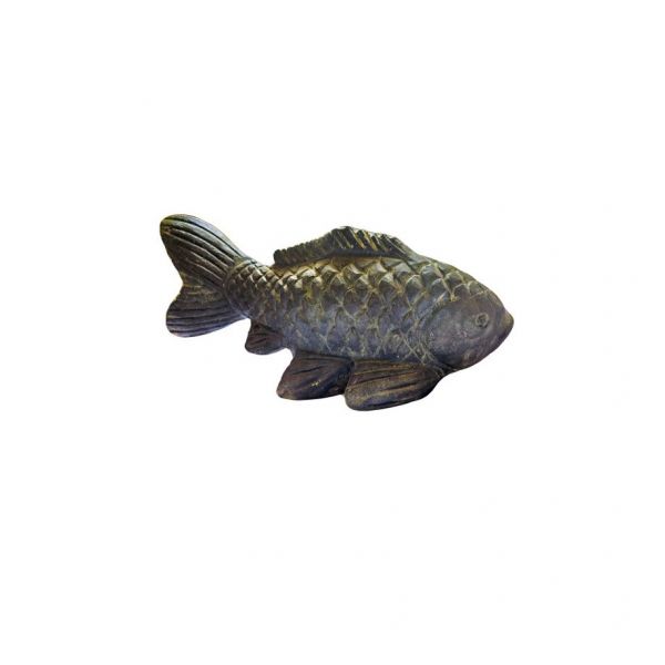 Fisch auf kleinem Sockel, Steinguss - Original von Vidroflor