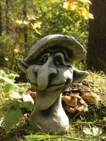 Gartenfigur Magic Mushrooms, "LEONARDO", Steinguss - Original von Vidroflor