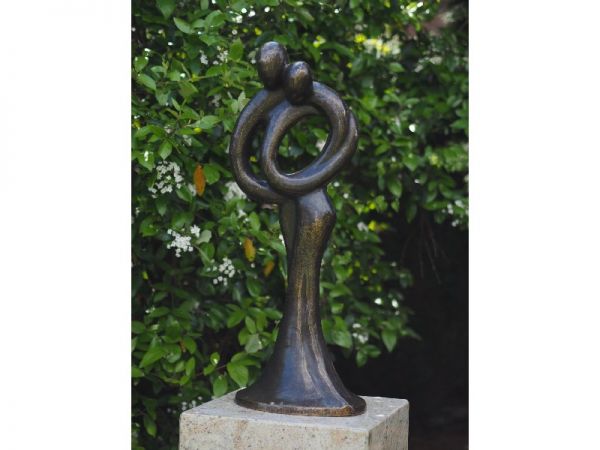 Bronzefigur Abstraktes Liebespaar