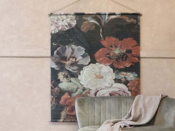 Leinwandbild zum Aufhängen mit Blumendruck XL von Chic Antique
