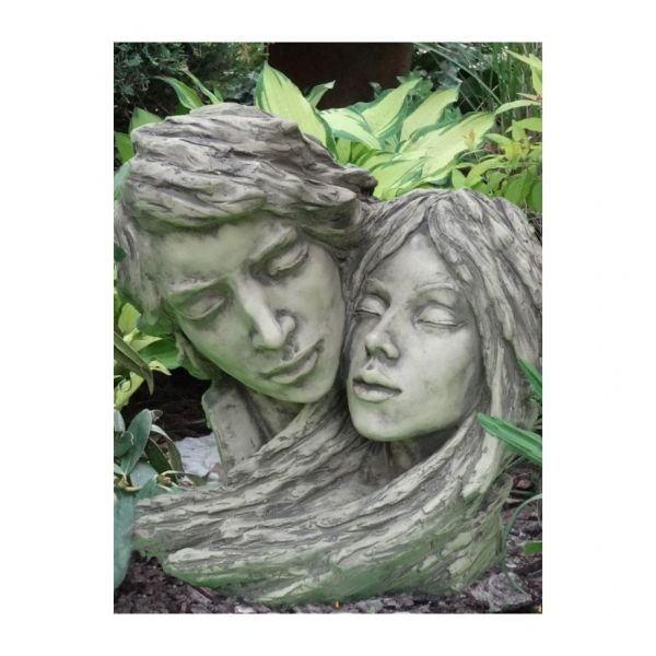 Gartenfigur Gesichterpaar, Steinguss - Original von Vidroflor