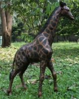 Bronzefigur Giraffe groß