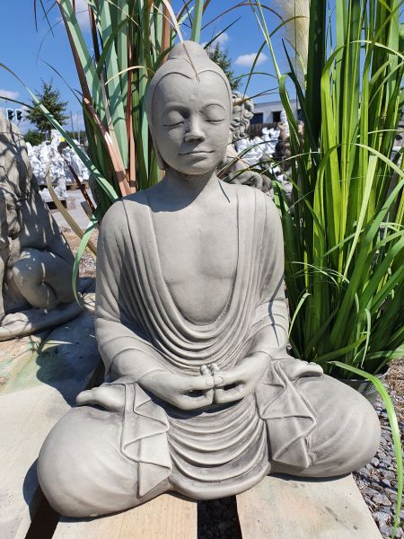 Gartenfigur Buddha, sitzend, antik