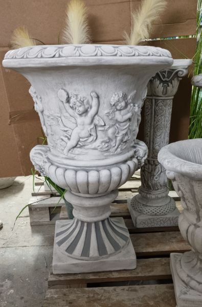 Amphore, Vase "Engel", antik grau