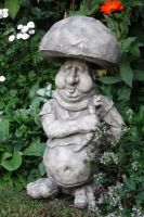 Gartenfigur Kobold "Steinpilz", Steinguss - Original von Vidroflor