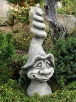 Gartenfigur Magic Mushrooms, "SPIRLUS", Steinguss - Original von Vidroflor