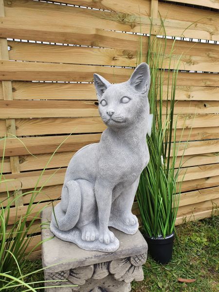 Gartenfigur Katze stehend, verschiedene Farben