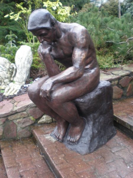 Bronzefigur Der Denker nach Rodin XL