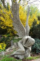 Gartenfigur Engel SERAFINA, Steinguss - Original von Vidroflor
