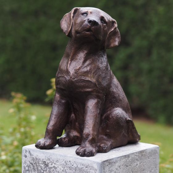 Bronzefigur Labrador-Welpe