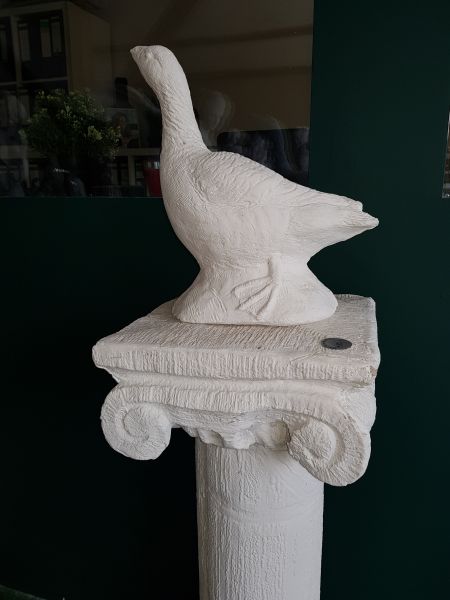 Gartenfigur Ente weiß