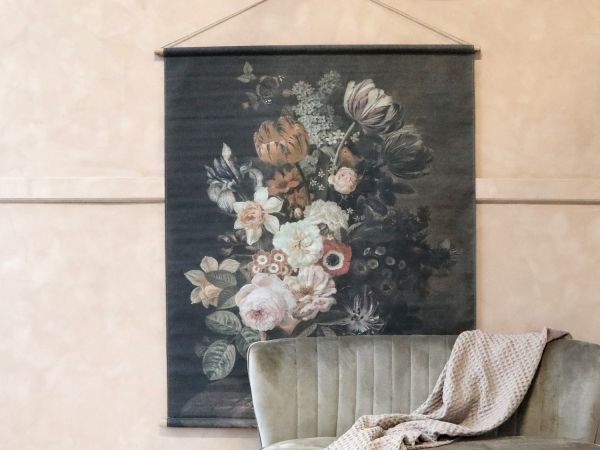 Leinwandbild zum Aufhängen mit Blumendruck XL von Chic Antique