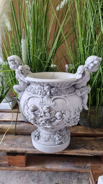 Amphore, Vase "Engelskinder", antik grau