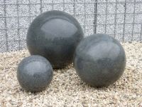 Granit-Kugel schwarz 50er, poliert, Wasserspiel Komplettset
