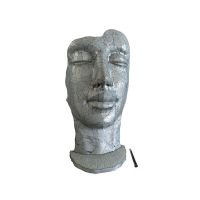 Gartenfigur Gesicht Metall, Silber - Original von Vidroflor