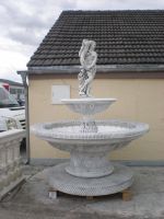 Springbrunnen Komplettsystem "Crotone Grande" mit Putte, Ausführung Antik, Made in Italy