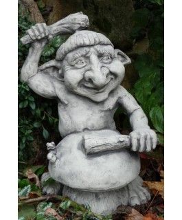 Gartenfigur Musiker-Troll "Trommel"