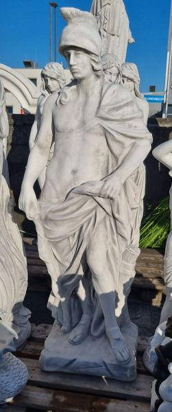 Gartenfigur Römer, antik grau