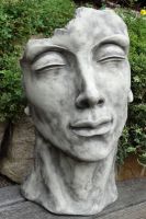 Gartenfigur Gesicht "MANN", Steinguss, klein - Original von Vidroflor