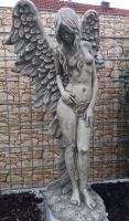 Gartenfigur Engelfrau stehend "SHEKINAH", Steinguss - Original von Vidroflor